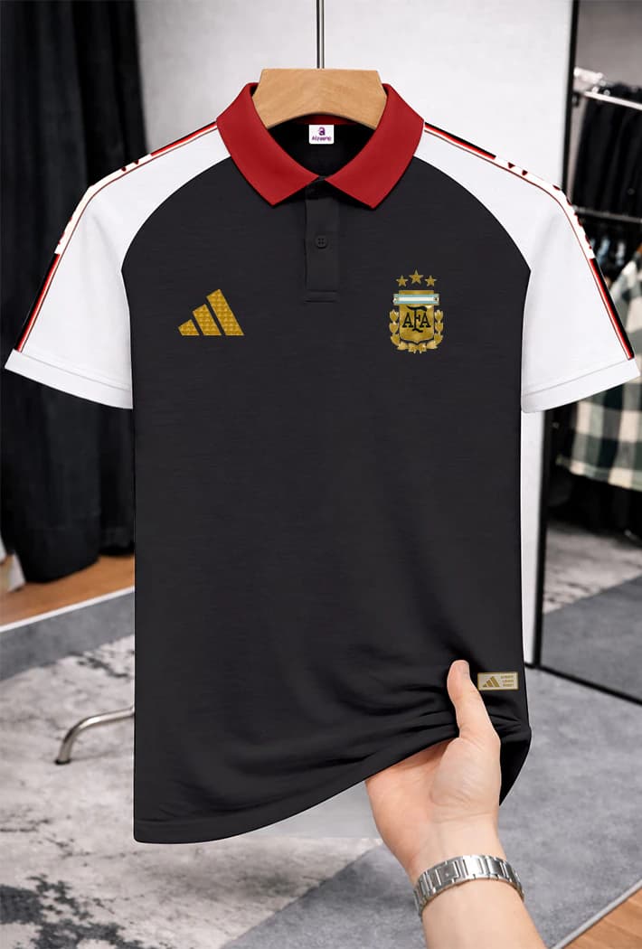 TX52 Argentina Black Men's Polo