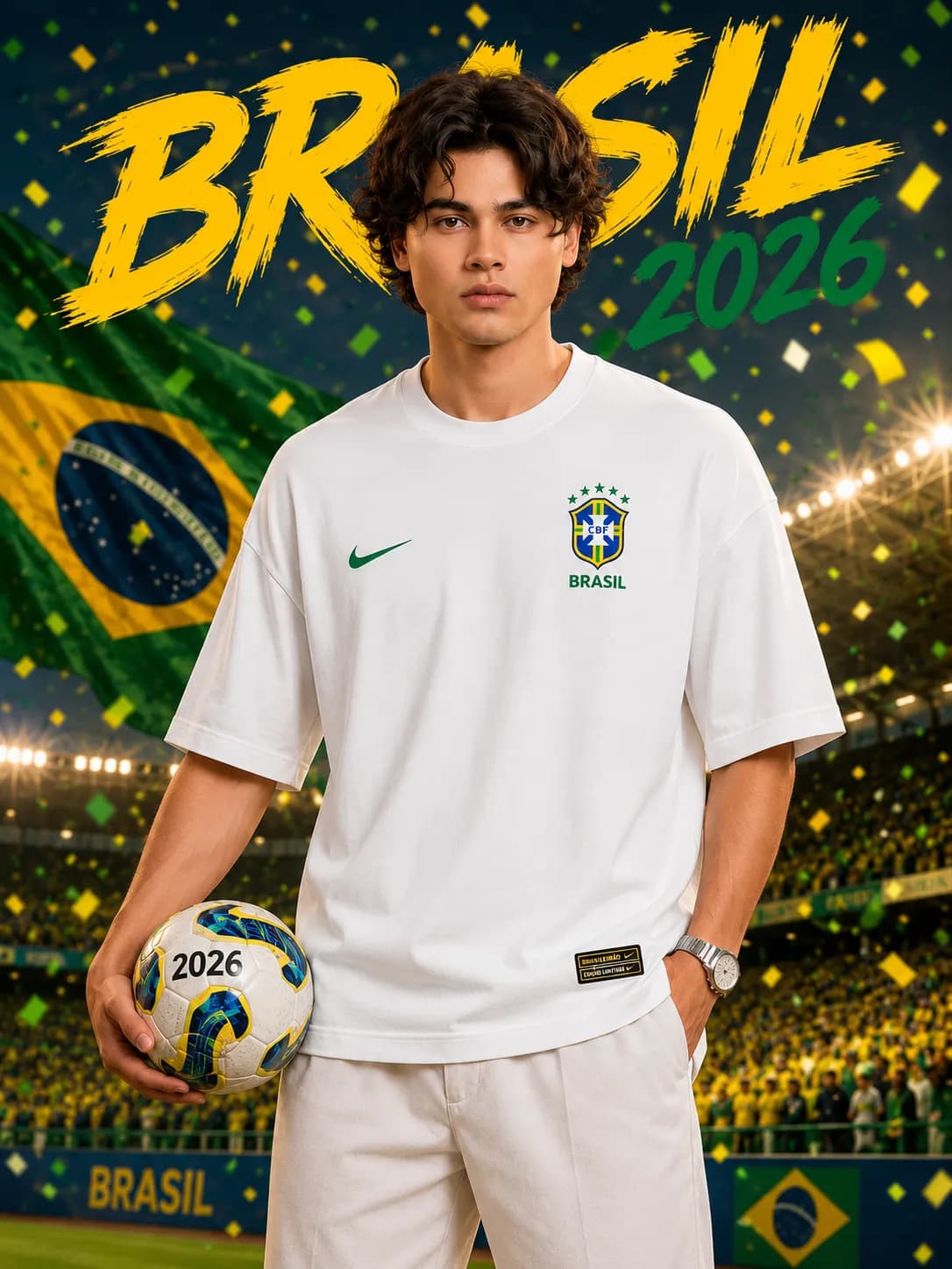 TX67 Brasil White Men's Dropshoulder - 2