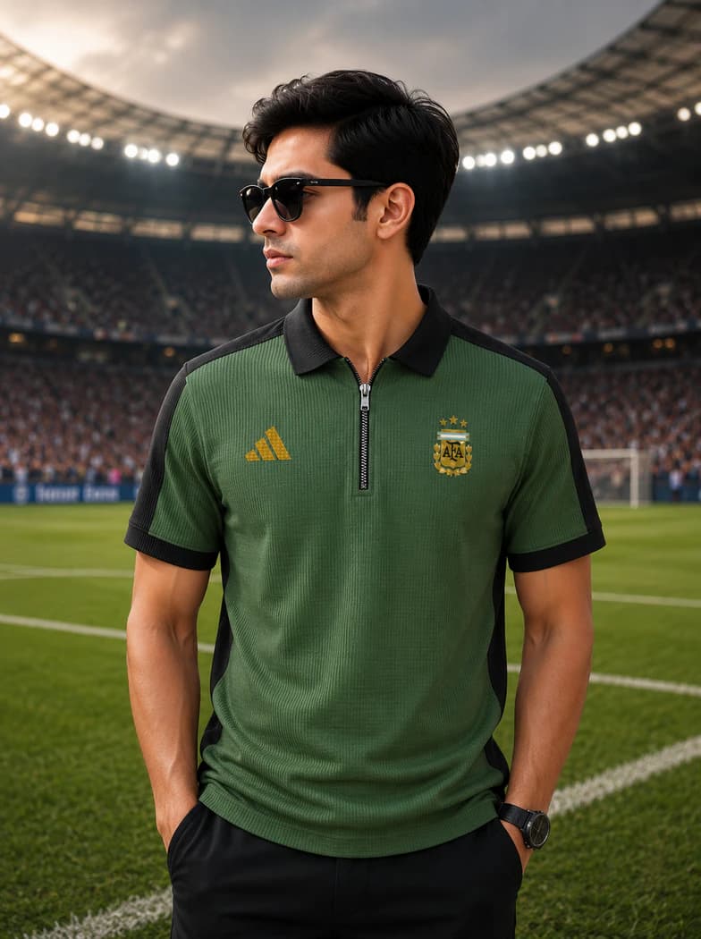 TX53 Argentina Olive Men's Polo