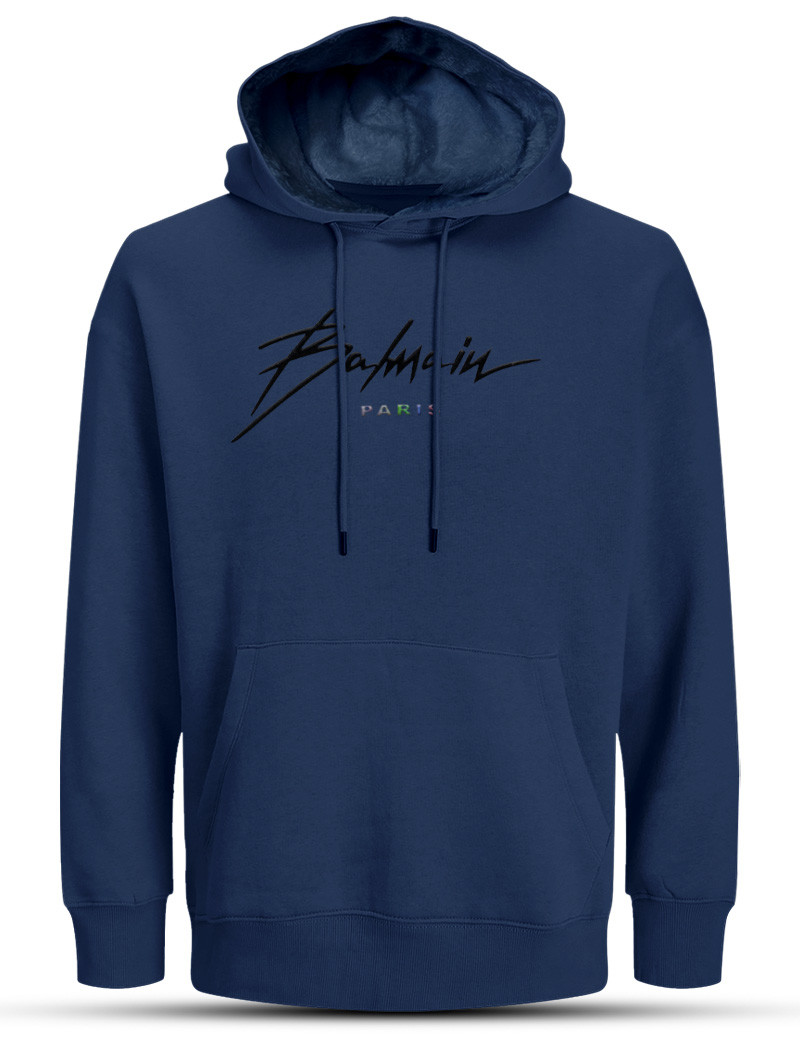 WH06 Navy Blue Hoodie Balmain